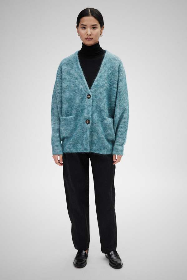Sayaka Davis Wavy Rib Cardigan in Light Beige main image 0