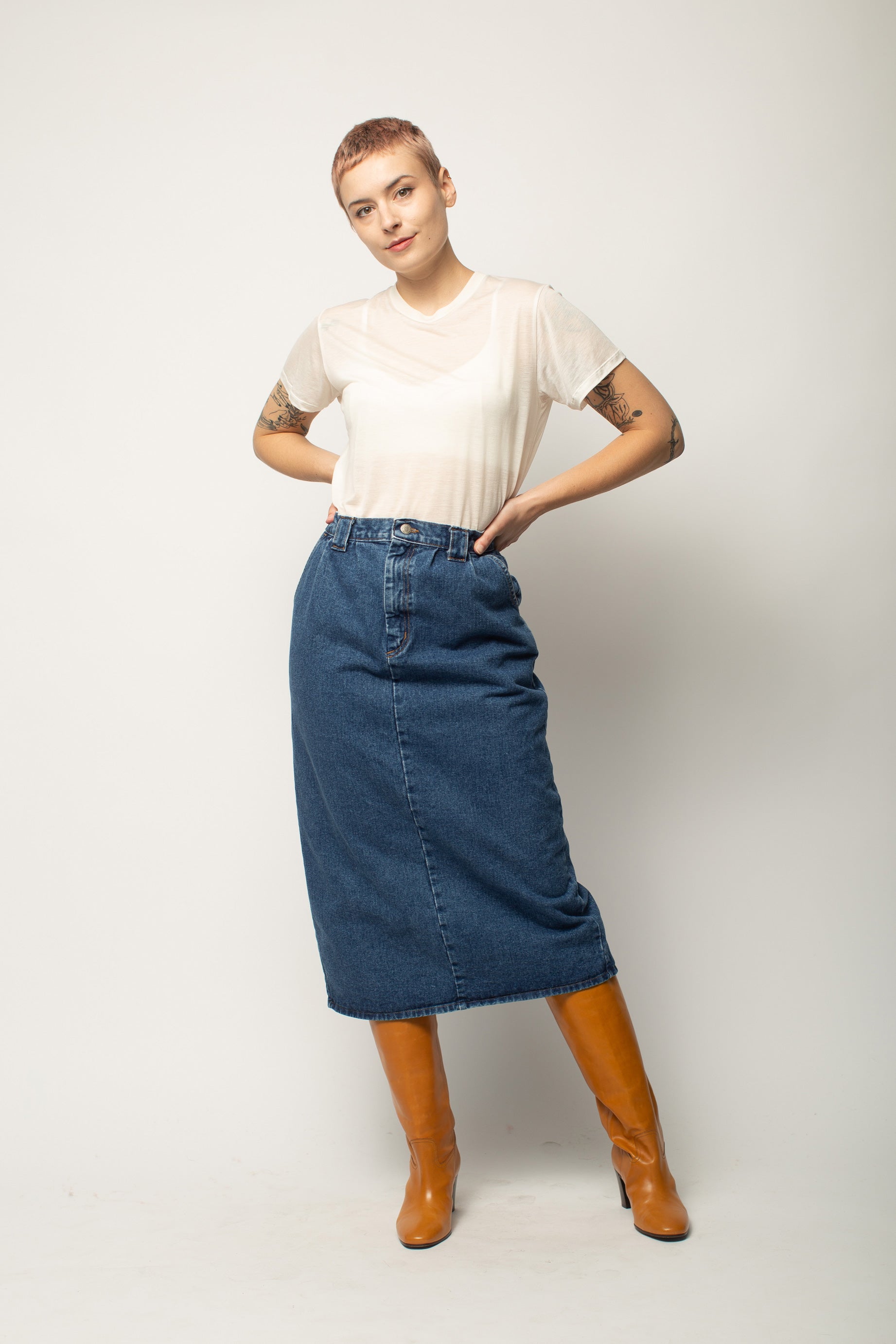【L'Appartement】GOOD GRIEF DENIM LONG SK 204437-dp-1737545386.jpg