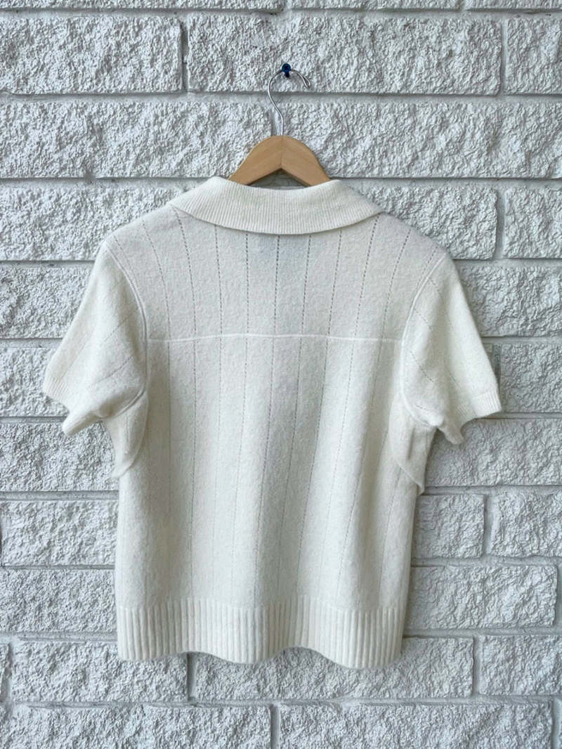 3.1 Phillip Lim - White Satin Scarf Neck Twisted Sleeve Blouse