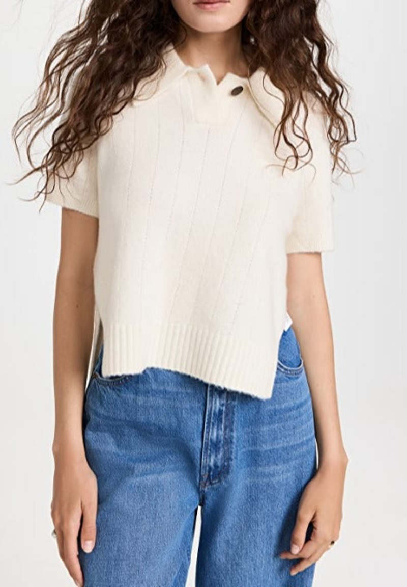 3.1 Phillip Lim - White Satin Scarf Neck Twisted Sleeve Blouse
