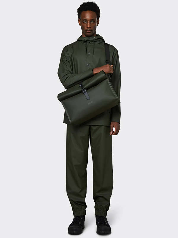 Rains Rolltop Messenger Bag Green Garmentory