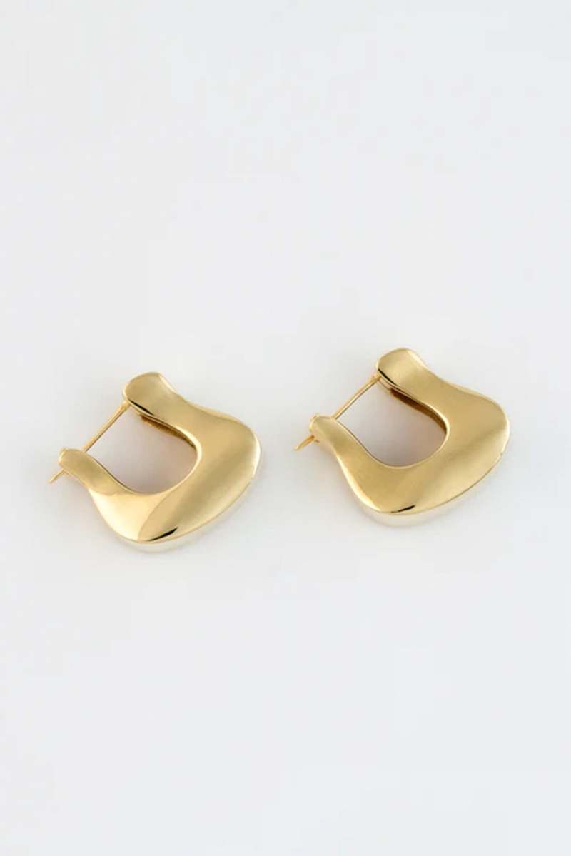 MM Druck Hoof Earrings - 18k Gold Vermeil