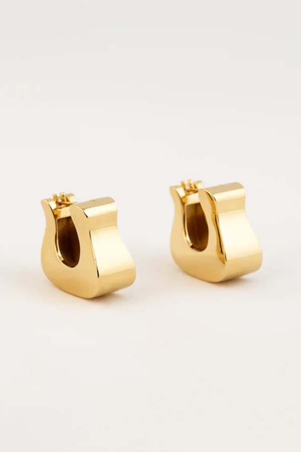 MM Druck Hoof Earrings - 18k Gold Vermeil