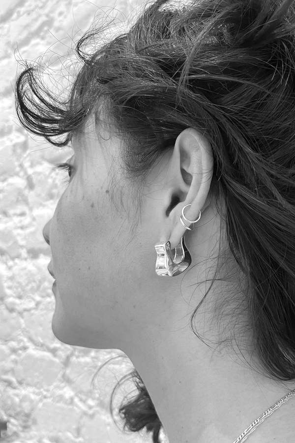 MM Druck Hoof Earrings - 18k Gold Vermeil