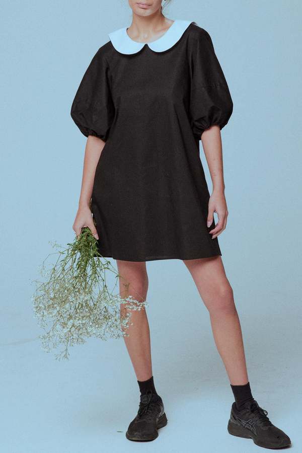 skater dress with peter pan collar Aphratti Women's Long Sleeve Fall Dresses 2025 Casual Peter Pan Collar A  Line Fit and Flare Skater Goth Dress Black X-Small at Amazon Women's  Clothing store