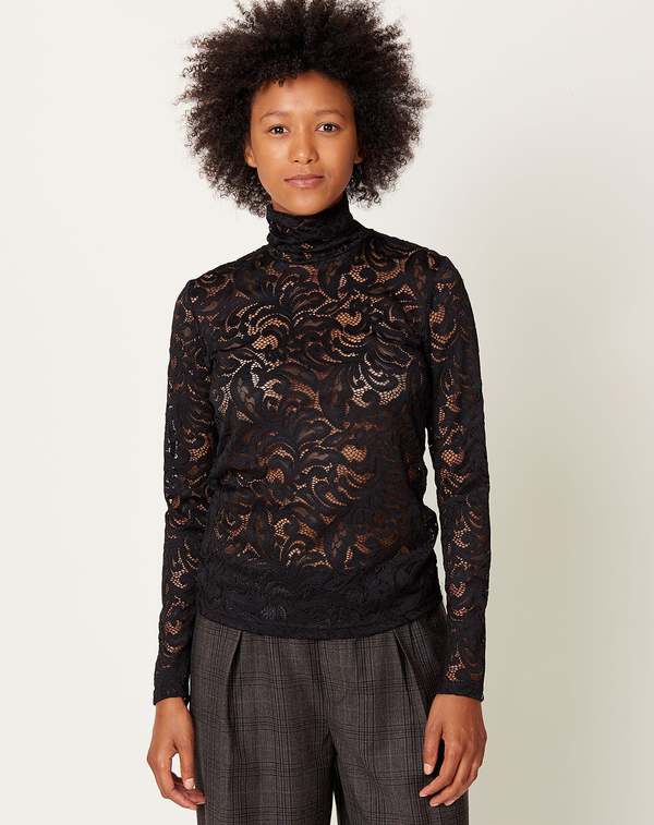 Scout Turtleneck - Black Lace | Garmentory