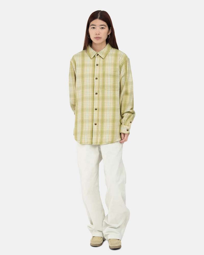 STUSSY Beach Plaid Shirt チェック ネルシャツ グリーン stussy(ステューシー) 20AWBeach Plaid Shirtチェックシャツ