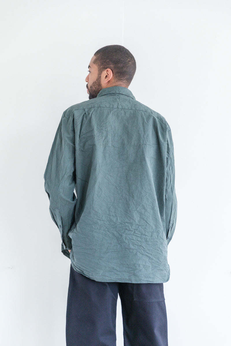 Casey Casey Paper Cotton Big Raccourcie Shirt - Khaki | Garmentory