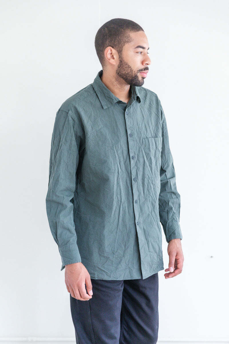 トップス CASEY CASEY BIGRACCOURCIE SHIRT COTTON Casey Casey Paper Cotton Big Raccourcie Shirt - Khaki | Garmentory