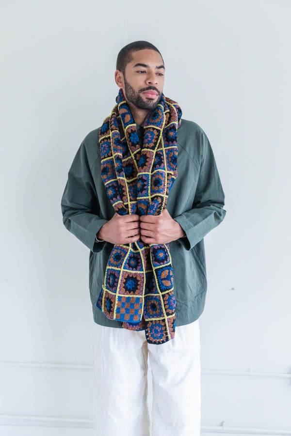 STORY mfg. PIECE SCARF - Blue | Garmentory