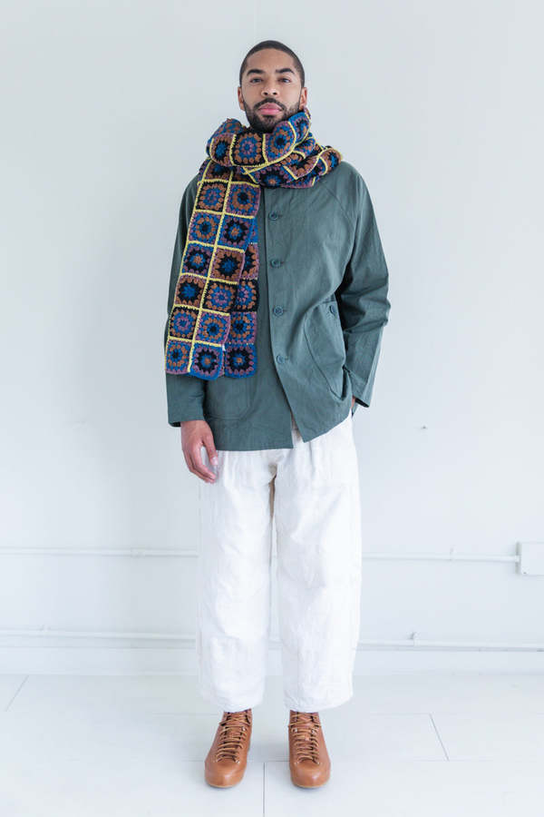 STORY mfg. PIECE SCARF - Blue | Garmentory