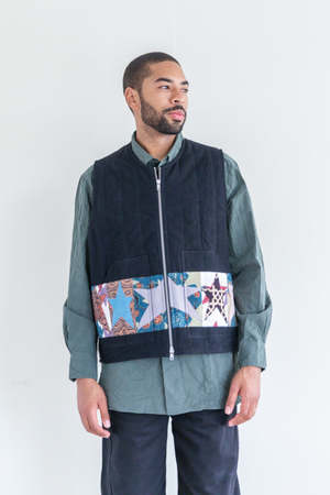 STORY mfg SATURN VEST PATCHWORK - IRON BLACK | Garmentory