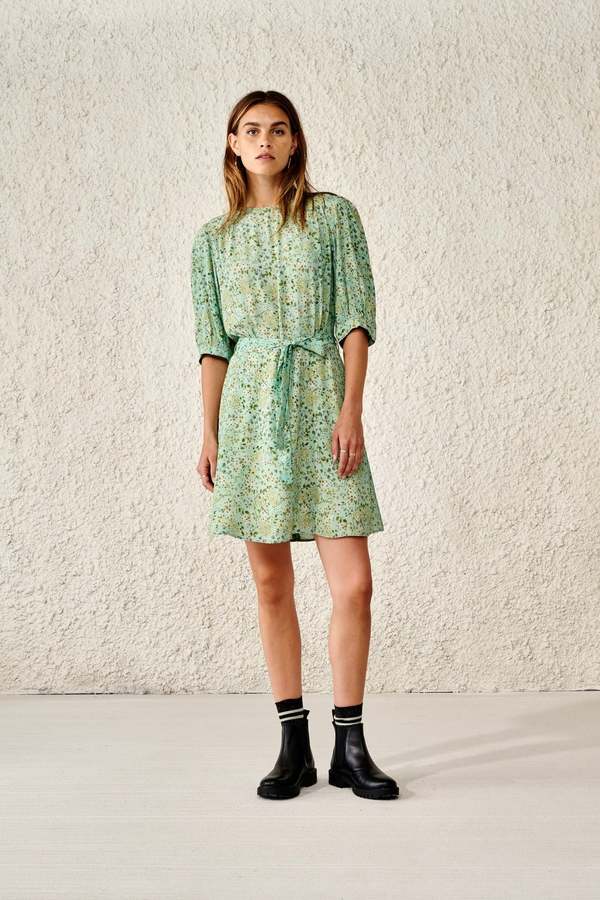 Bellerose Vikka Dress - Green Floral | Garmentory