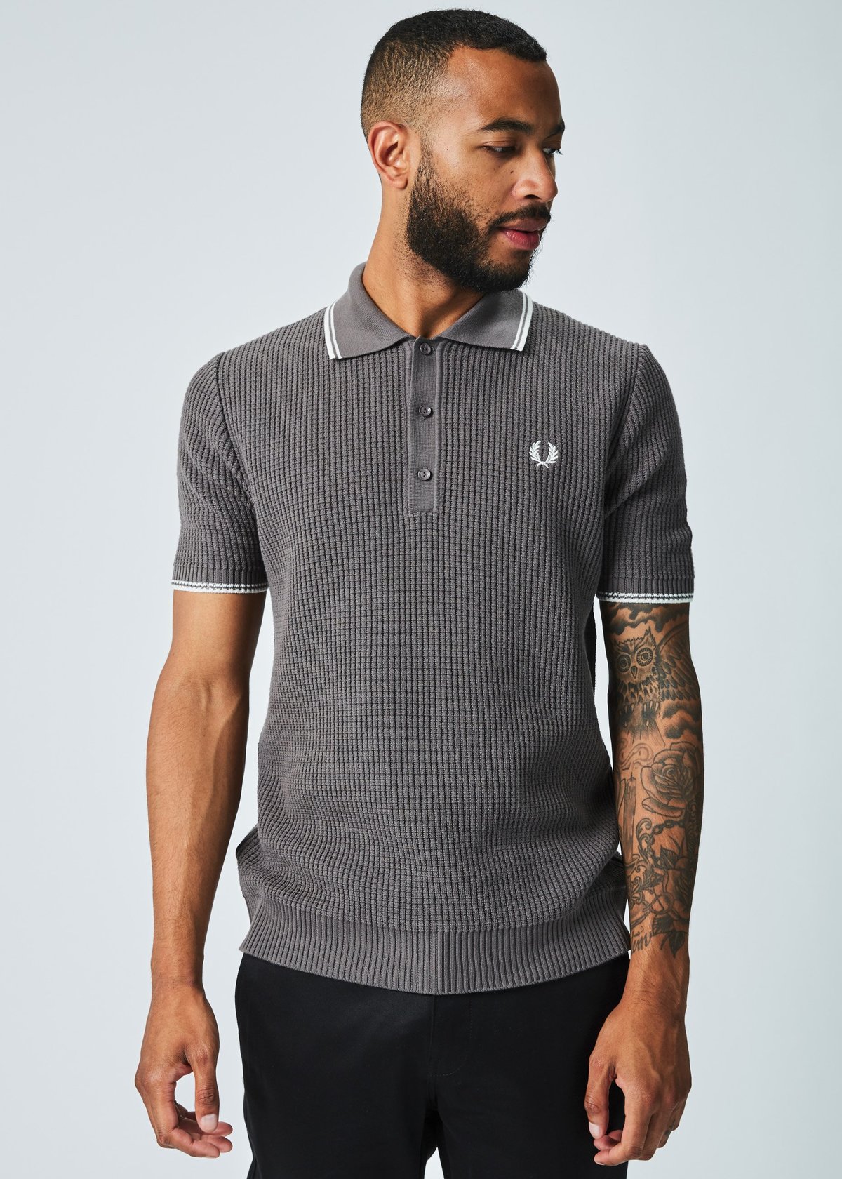 Fred Perry Reissue Textured Knit Polo - Image 1 of 5