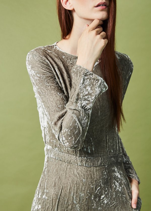 Hazel Brown Velvet Maxi Dress | Garmentory
