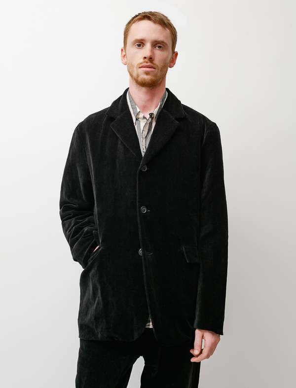 Casey Casey Mens Jak Pat Velvet Jacket - Black | Garmentory