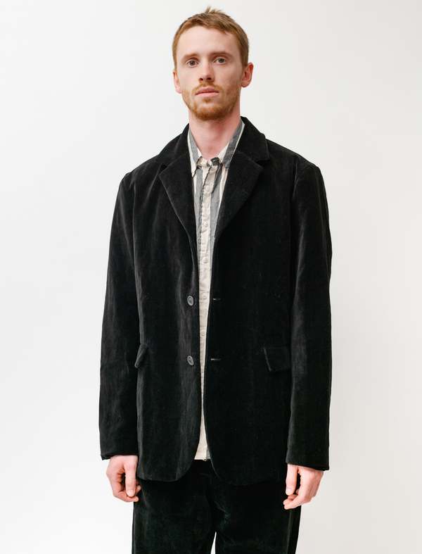 Casey Casey Mens Jak Pat Velvet Jacket - Black | Garmentory