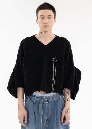 Doublet Magnet Attached Knit Pullover - Black | Garmentory