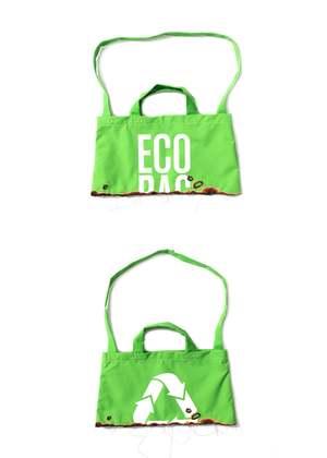 Doublet BURNING EMBROIDERY ECO BAG - Green | Garmentory