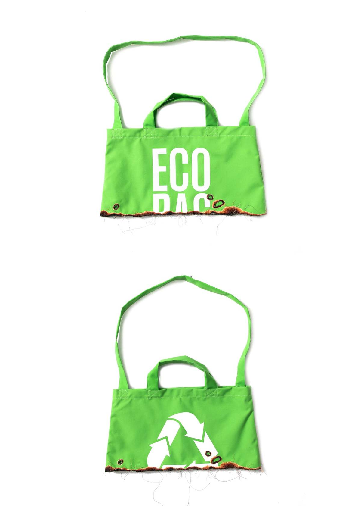 Doublet BURNING EMBROIDERY ECO BAG - Green | Garmentory
