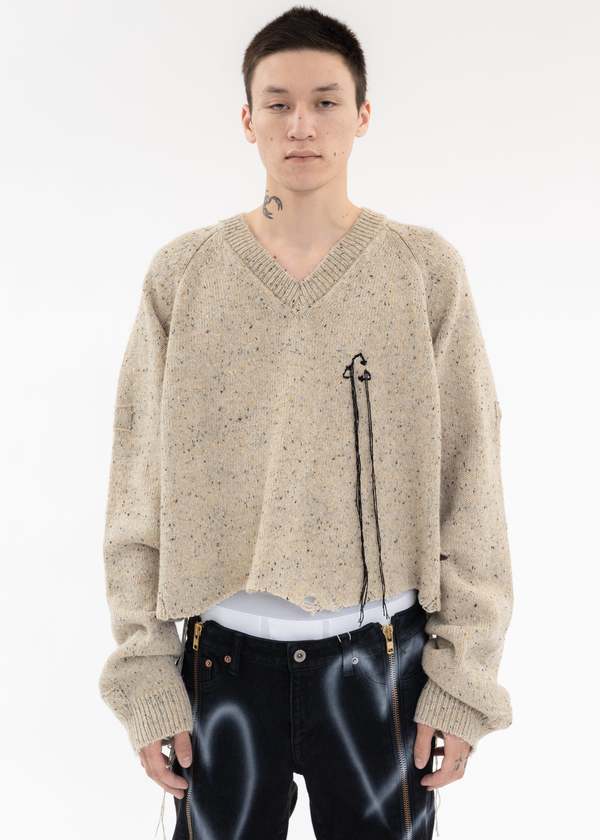 Doublet Magnet Attached Knit Pullover - Ivory | Garmentory