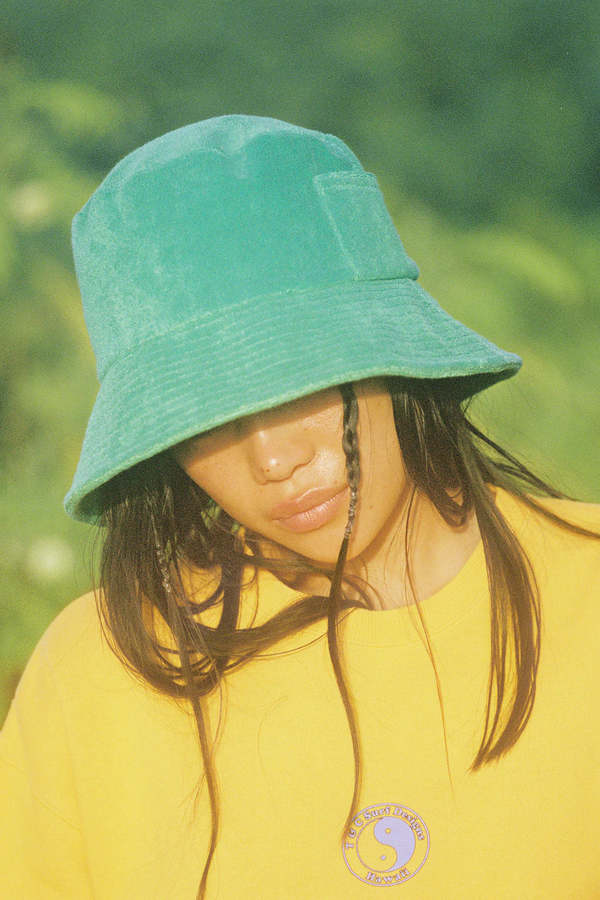 Lack of Color Wave Bucket Hat Green Terry Garmentory