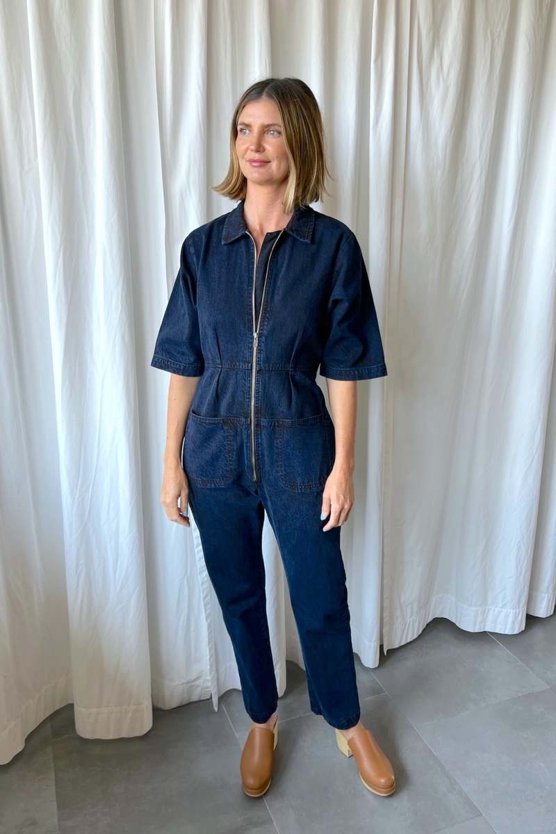 Rachel Comey Drill Jumpsuit - Navy | Garmentory