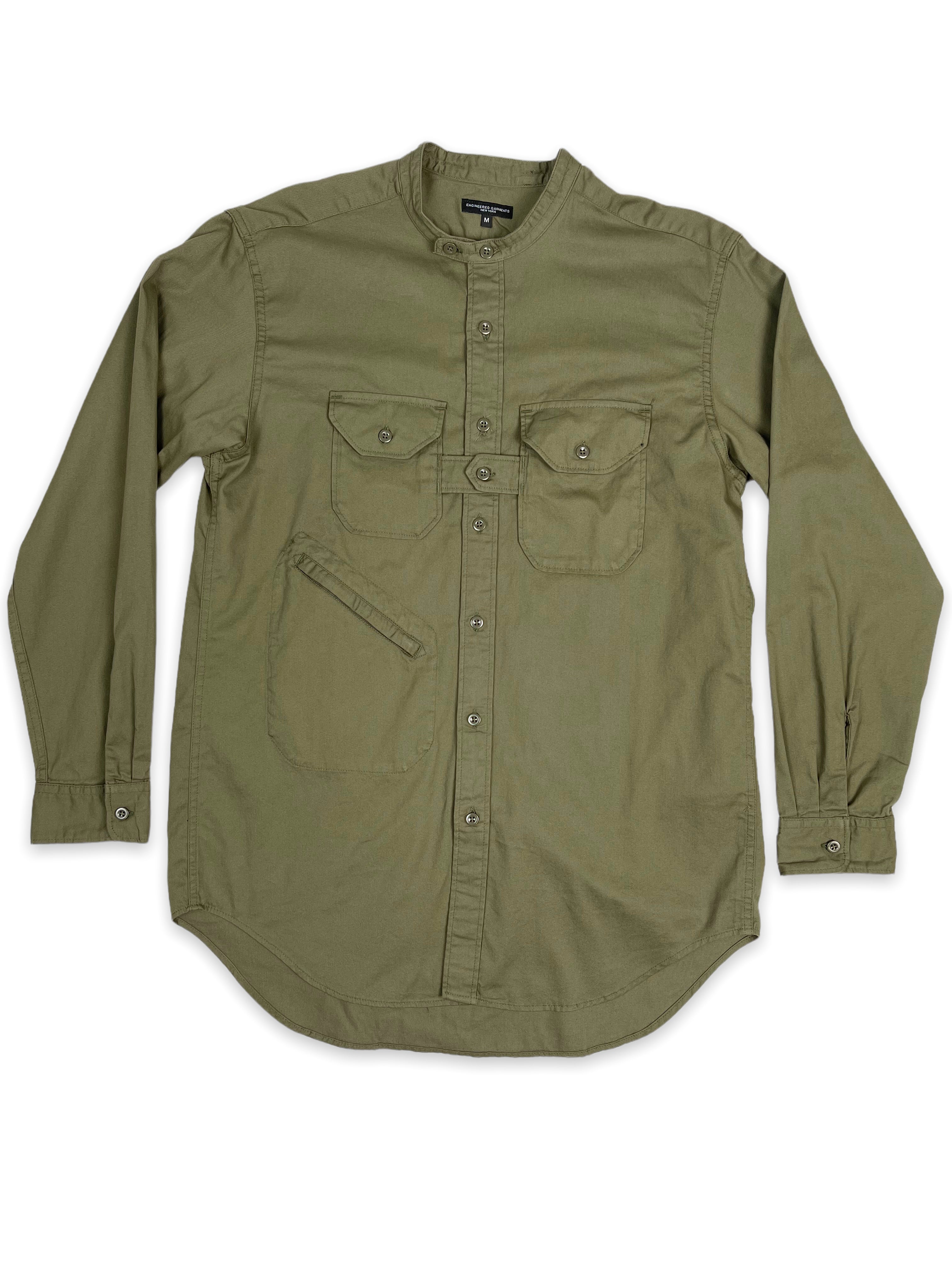 トップス Engineered Garments Banded Collar Shirt Engineered Garments BANDED COLLAR SHIRT | Garmentory