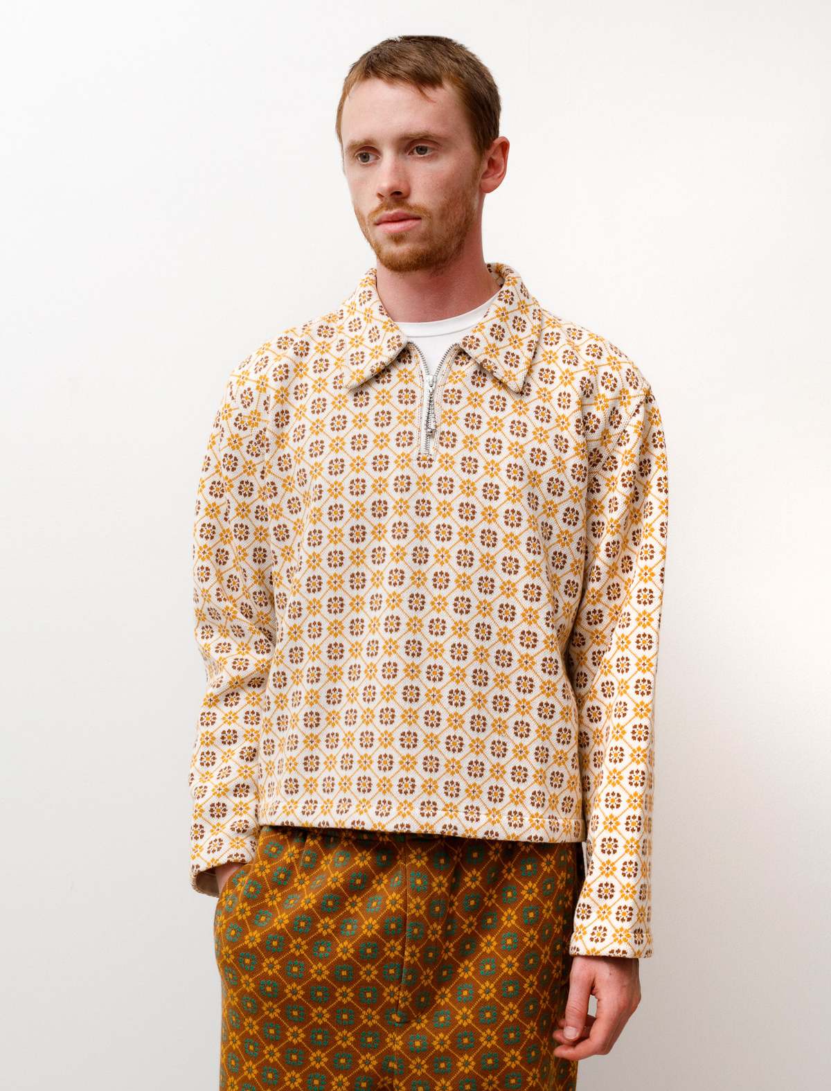 Margie Poppy 3/4 Sleeve Shirt- Foxcroft