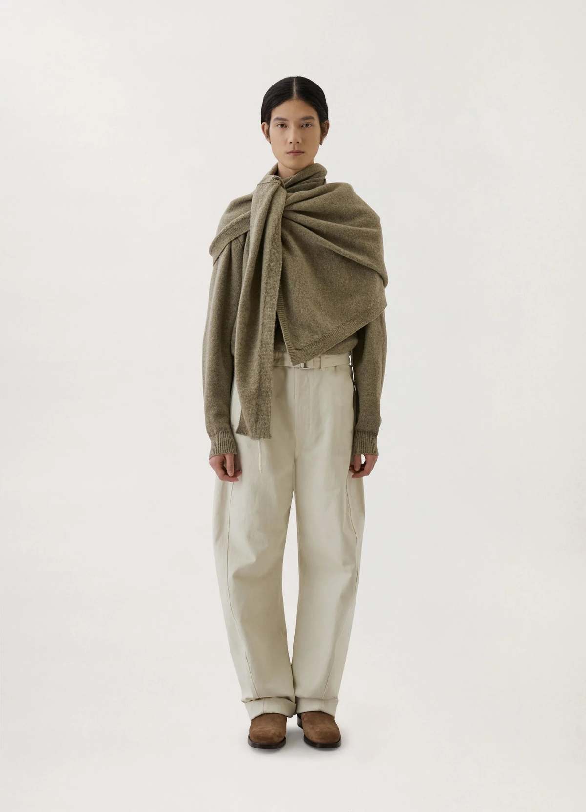 LEMAIRE (ルメール) WRAP SCARF BROWN Lemaire Wrap Scarf - Eagle | Garmentory