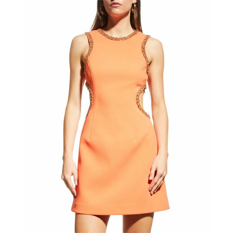 REBECCA VALLANCE Loretta Cut Out Mini - Orange | Garmentory
