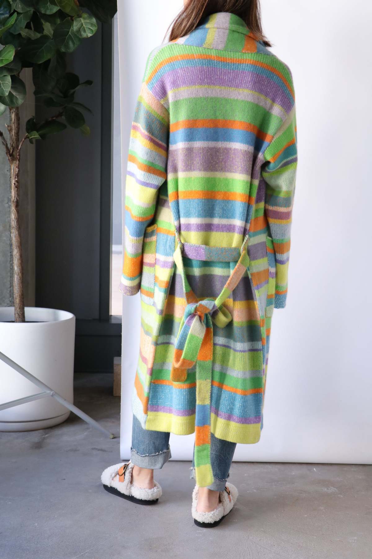 THE ELDER STATESMAN Stripe Super Soft Robe - Multi | Garmentory THE ELDER STATESMAN Stripe Super Soft Robe - Multi | Garmentory
