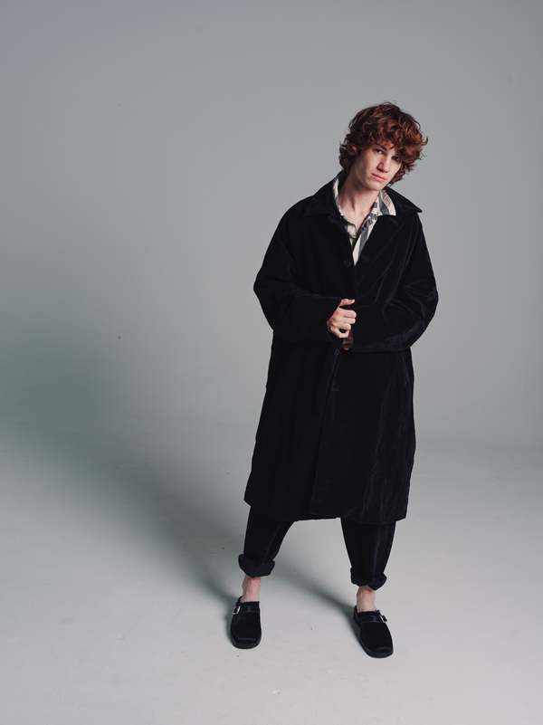 Casey Casey Velvet Big Blobby Coat - Black | Garmentory