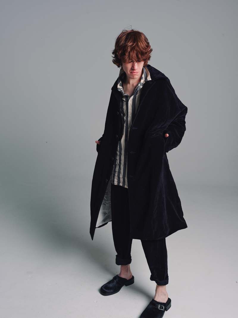 ジャケット・アウター 22AW CASEYCASEY BIG BLOBBY COAT - VELVET Casey Casey Cotton Velvet Big Blobby Coat in Navy Blue