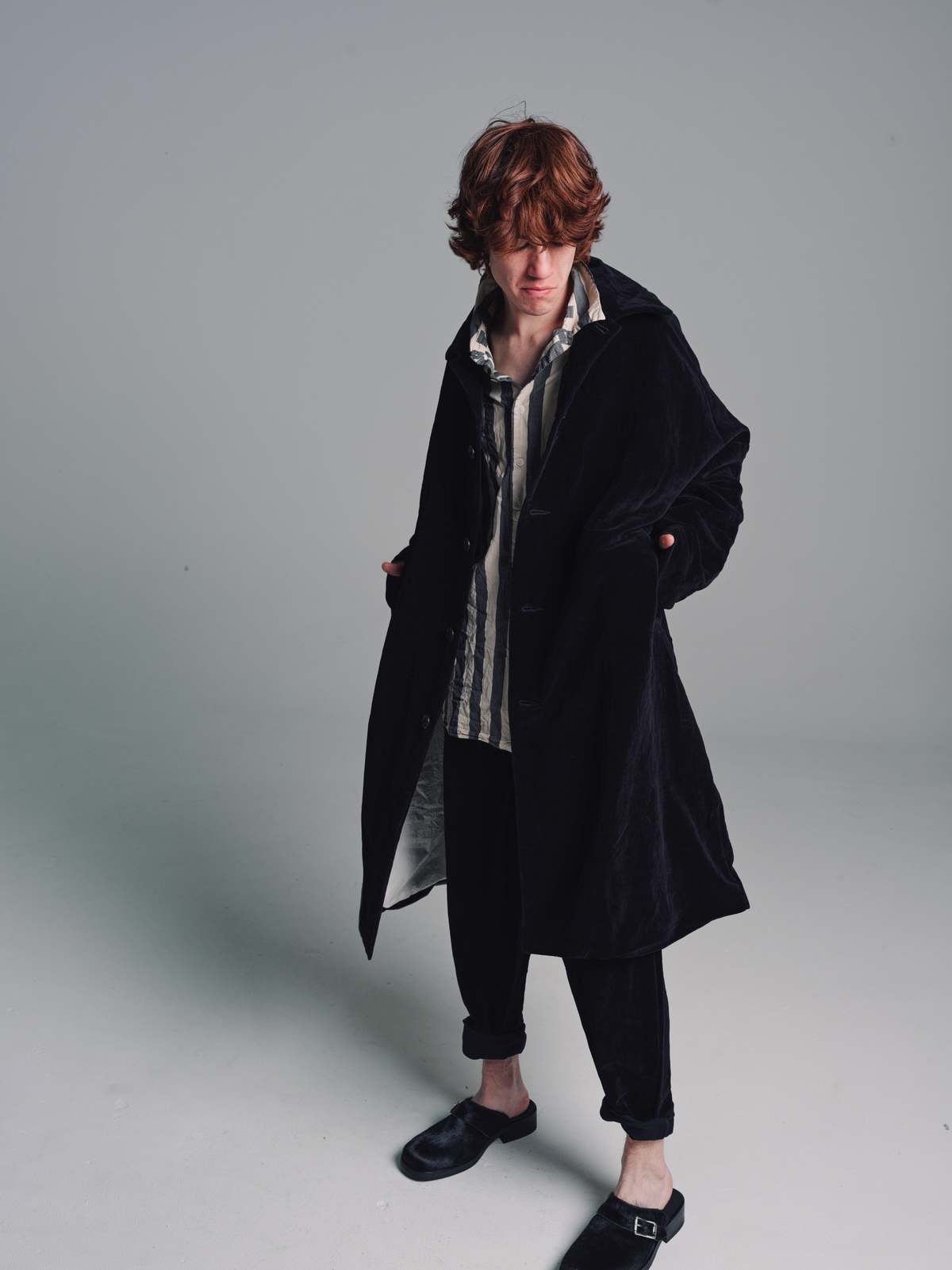 Casey Casey Velvet Big Blobby Coat - Black | Garmentory