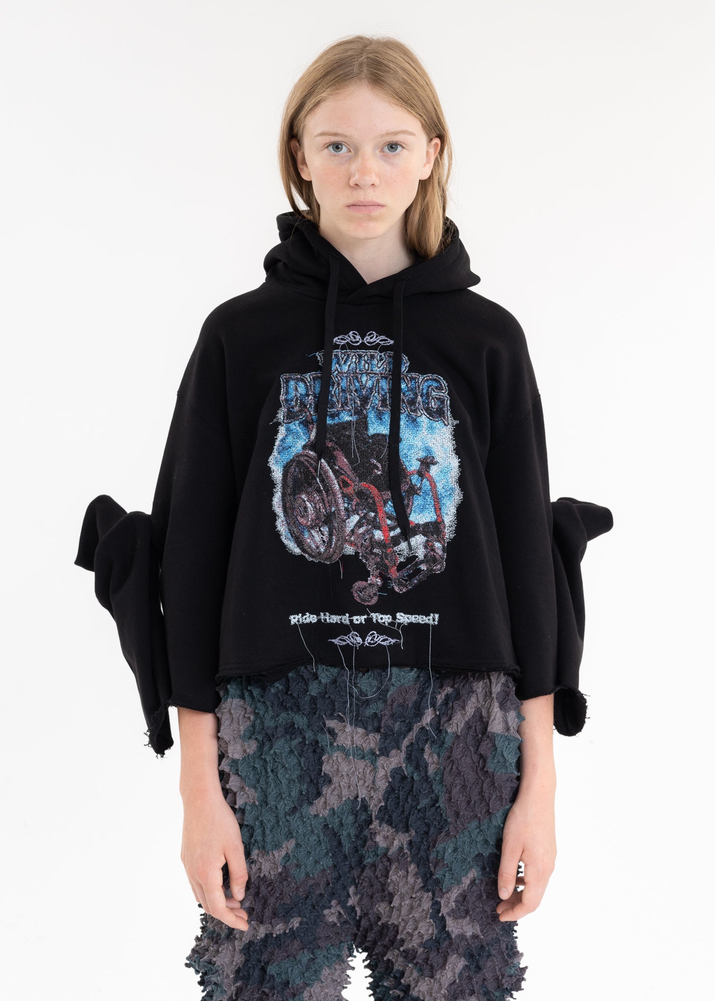 Doublet MAGNET ATTACHED HOODIE - Black | Garmentory