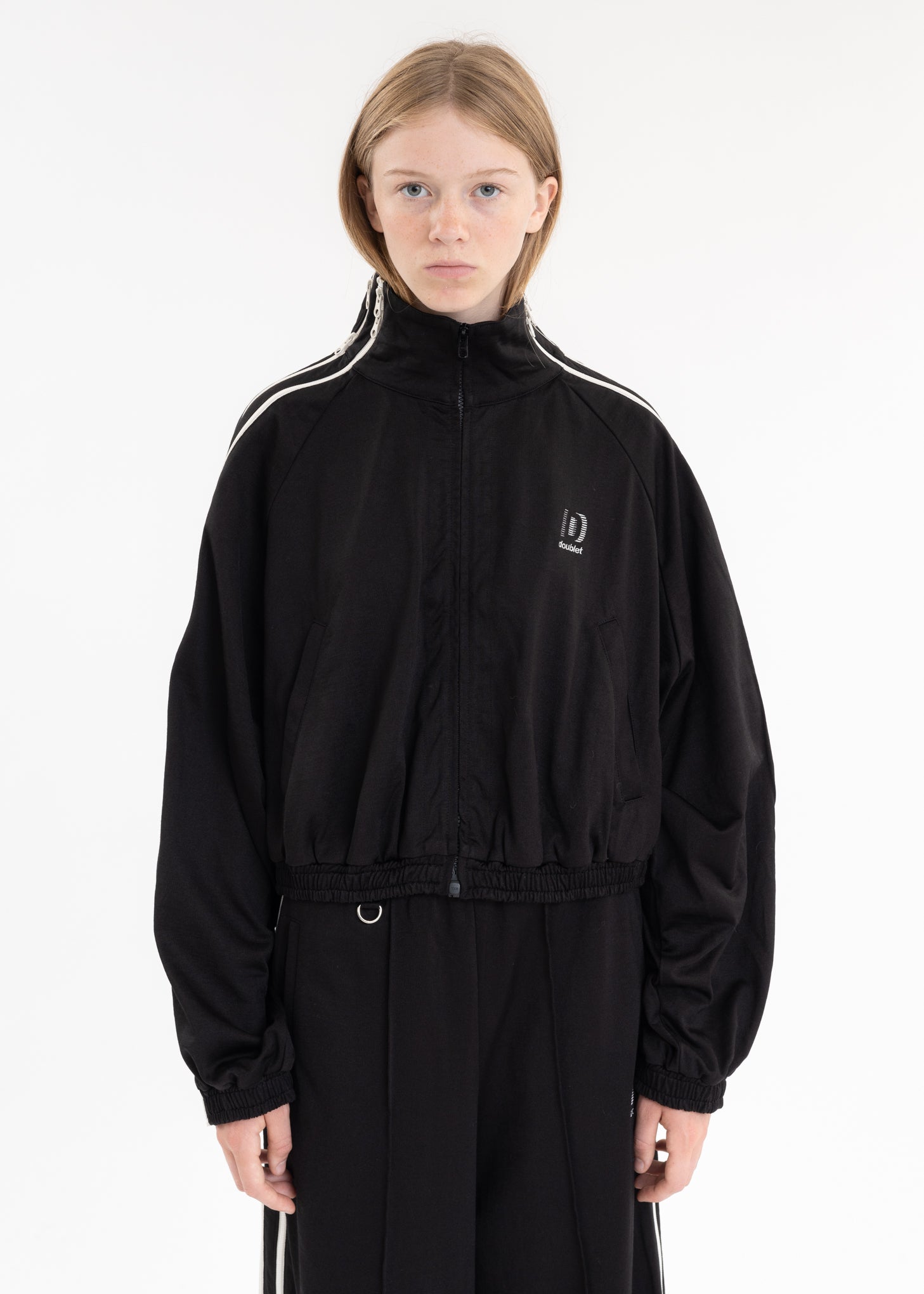 Doublet cZIP UP TRACK JACKET - Black | Garmentory