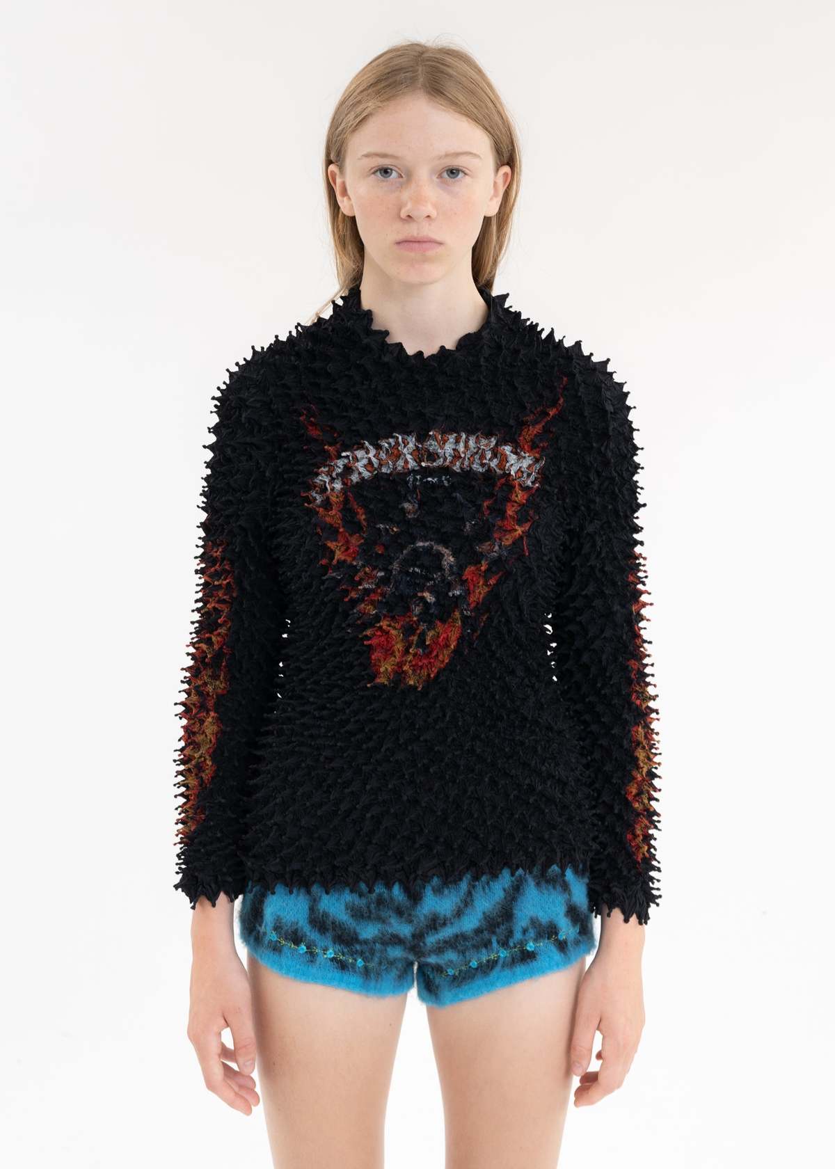 Doublet “SHIBORI” FIRE PRINT LONG SLEEVE T-SHIRT - Black | Garmentory