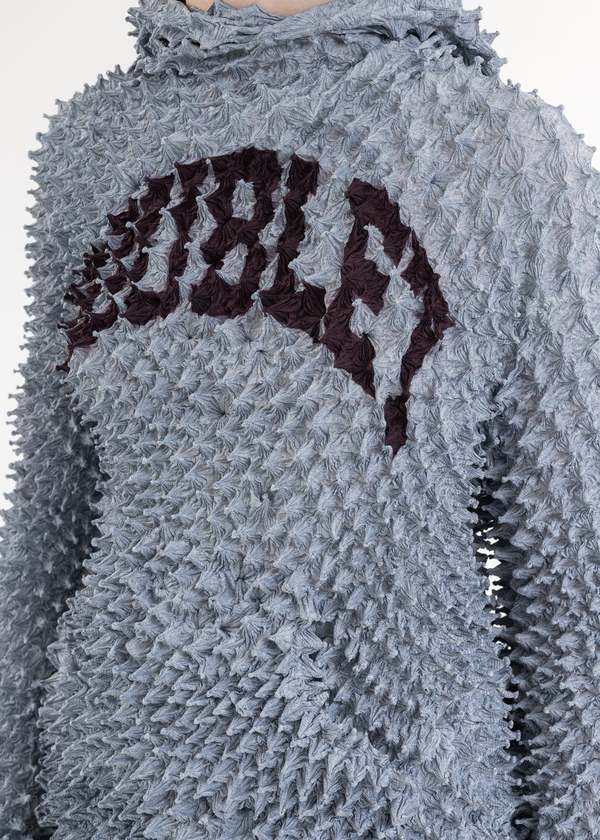 Doublet “SHIBORI” COLLEGE LOGO PRINT HOODIE - Grey | Garmentory