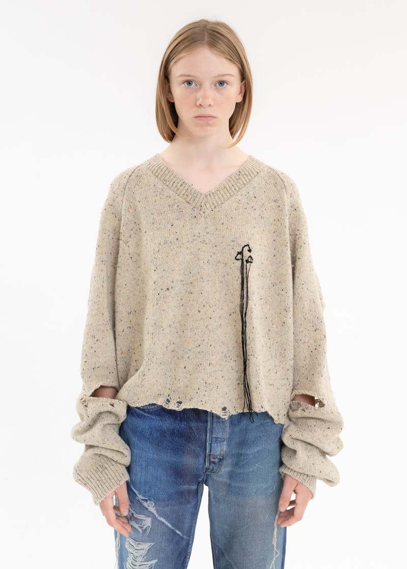 doublet】MAGNET ATTACHED KNIT PULLOVER