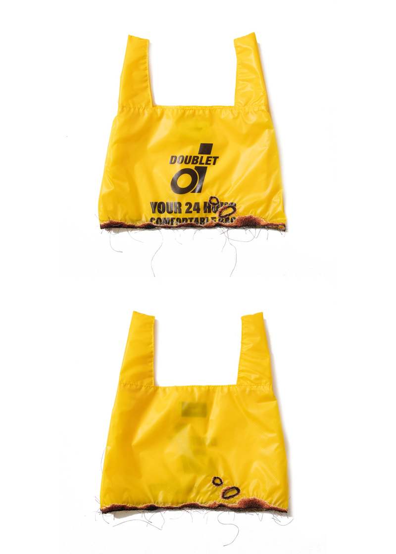 White BURNING EMBROIDERY SUPERMARKET BAG – 017 Shop