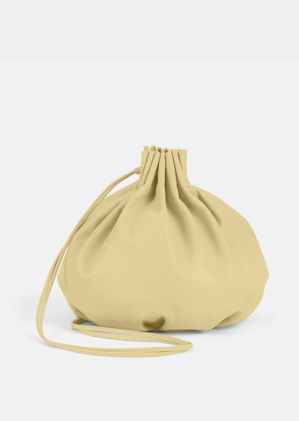 Modern Weaving Pleated Balloon Bag in Army main image 1