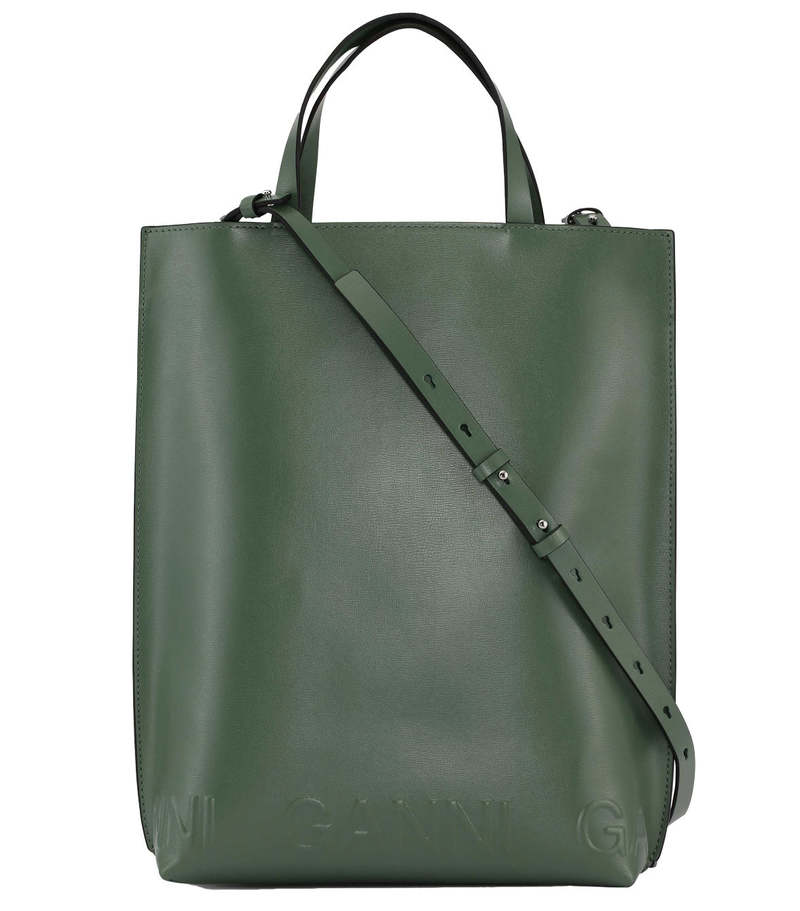 【GANNI】Medium tote Bag/追跡+関税+全国送料込み Ganni Medium Tote Bag - Myrtle | Garmentory