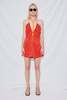 Wynn Hamlyn Linda Mini Dress - Rosso - Thumbnail 1