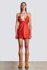 Wynn Hamlyn Linda Mini Dress - Rosso - Thumbnail 4