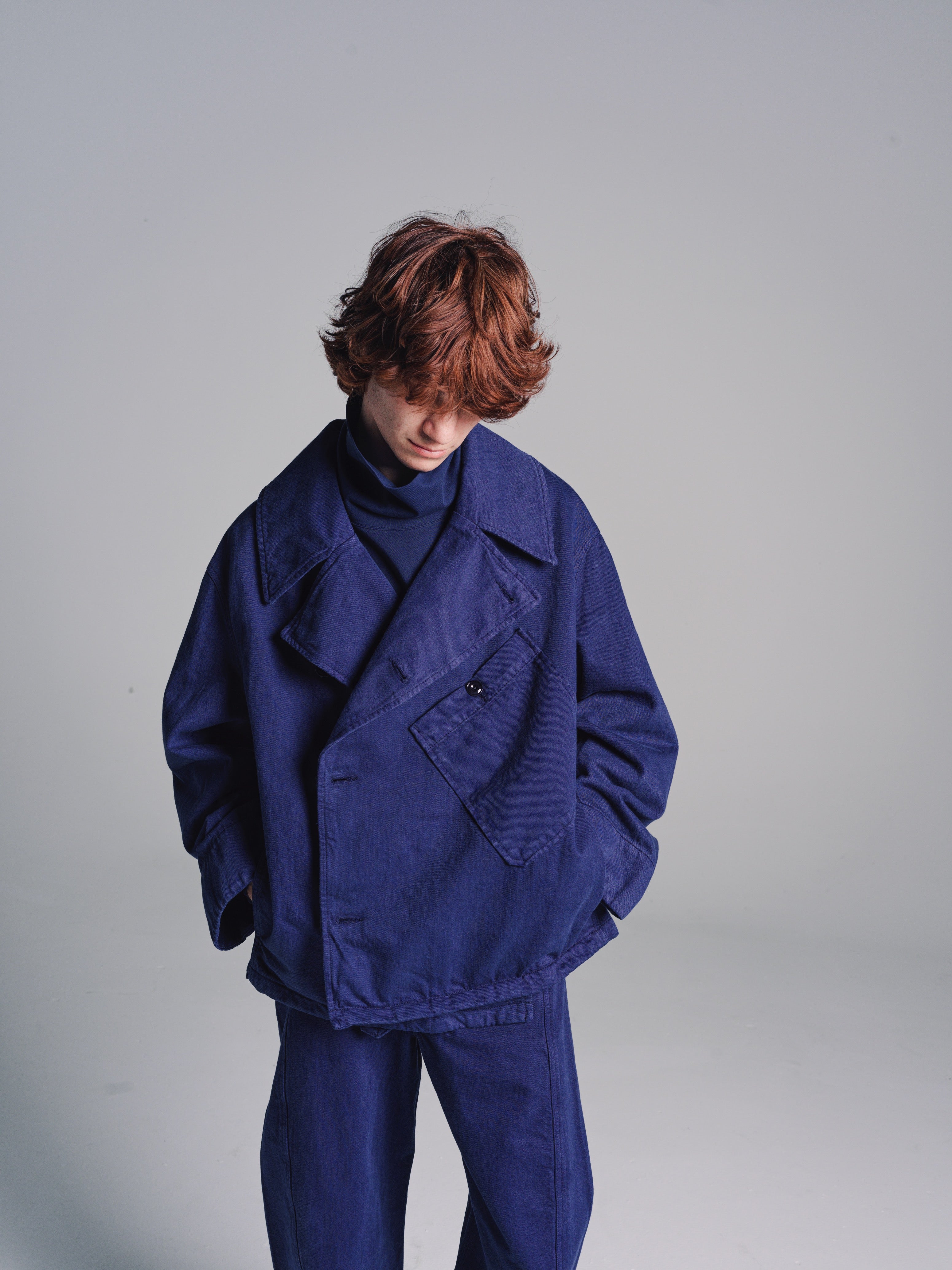 Lemaire Heavy GD Denim Dispatch Jacket - Ink Blue | Garmentory
