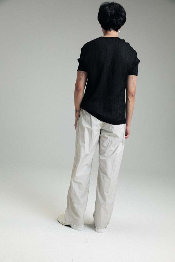 Our Legacy Rubberized Cotton Speed Trouser - Light Grey | Garmentory