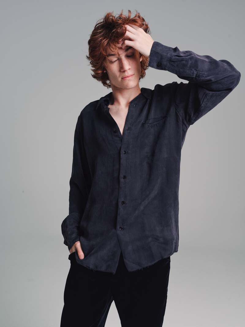 Gabriela Coll Garments No. 187 Double Cupro Pocket Shirt - Black