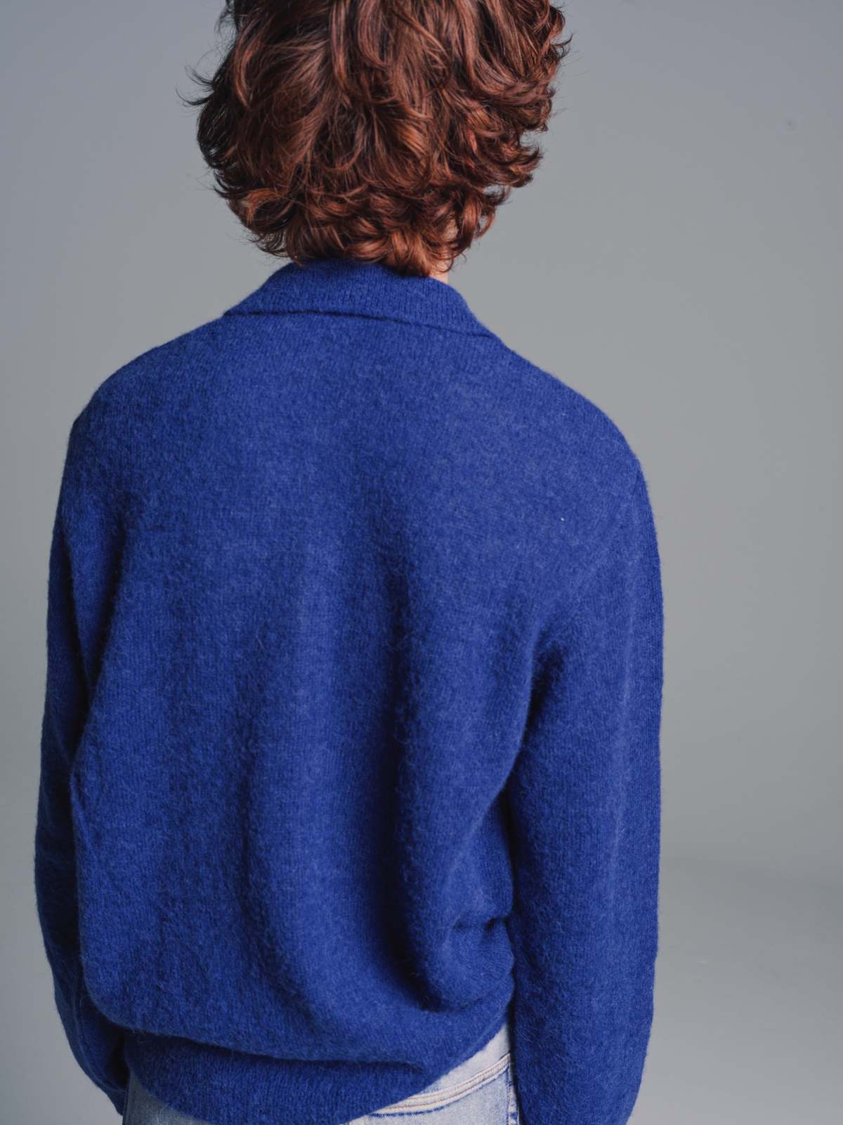Our Legacy Fuzzy Alpaca Evening Polo - Royal Blue | Garmentory