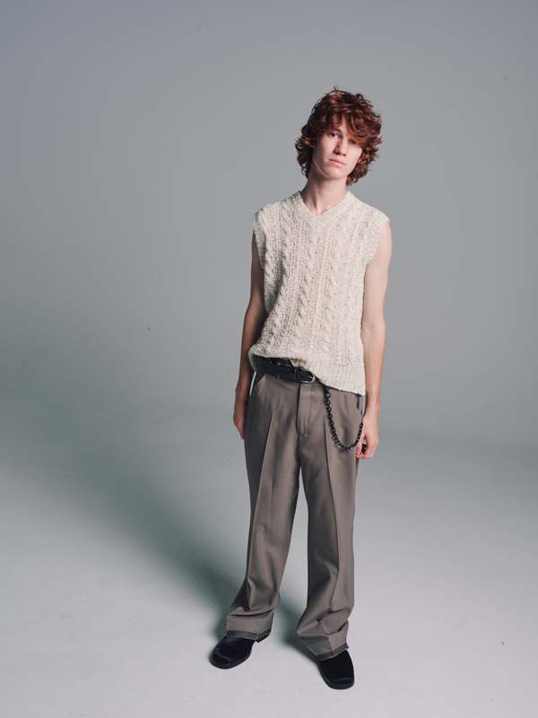 Our Legacy Sheer Cable Knitted Vest - White | Garmentory